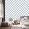 Checkerboard Wallpaper Light Gray and White for Living Room and Bedroom 50x1000
