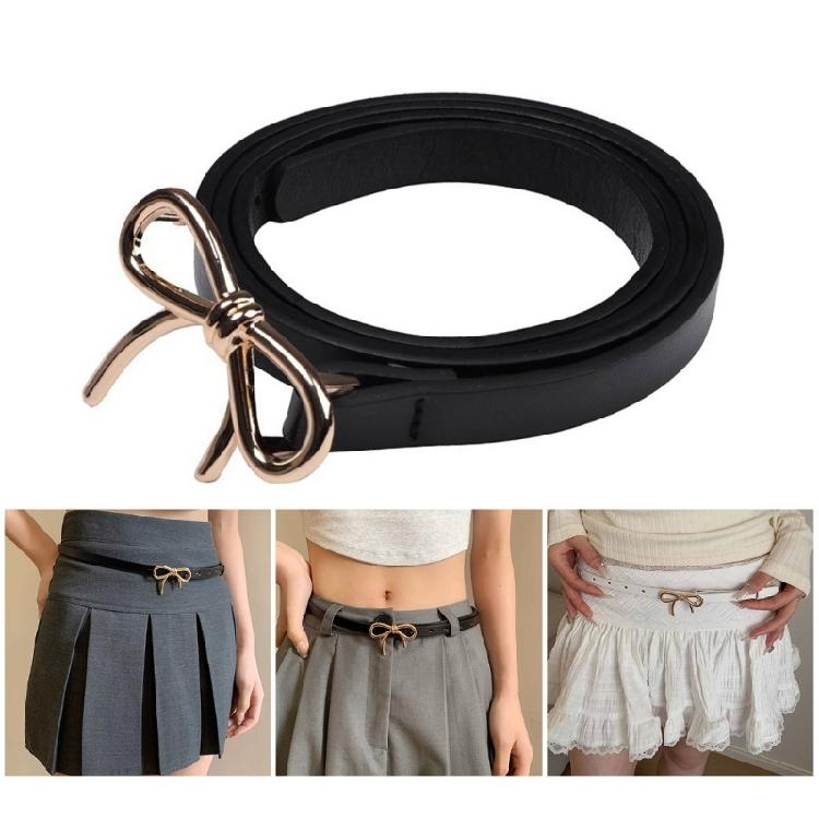 Fashion Hot Girls Women Waist Slimming Belt with Metal Bowknot Buckle Waistband