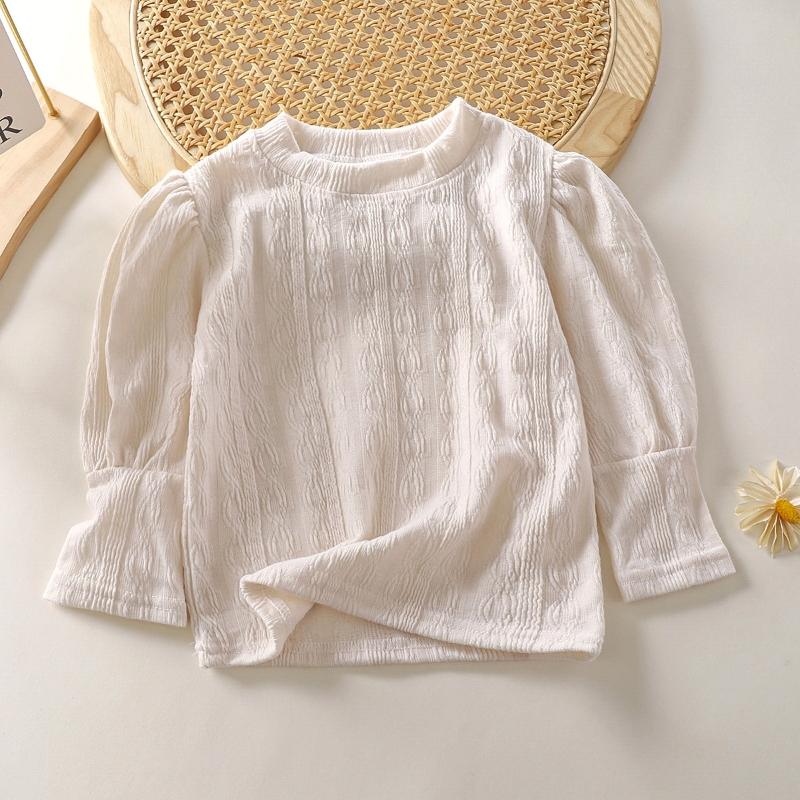 Children Long Sleeve T-shirt Kids Crew Neck Basic Blouse Clothes Bottoming Shirt Spring Autumn Baby Soft Tees New Tops