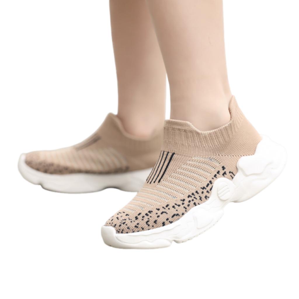 Kids Slip On Breathable Knit Shoes Lightweight Flexible Sole Slip Resistant Casual Footwear for Everyday Wear and Outdoor Activities
