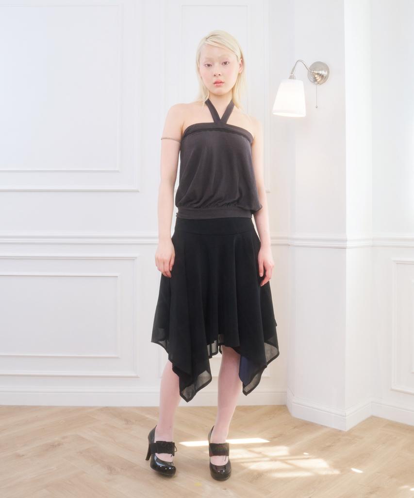 Beliar Iris Low Rise Midi Skirt Black