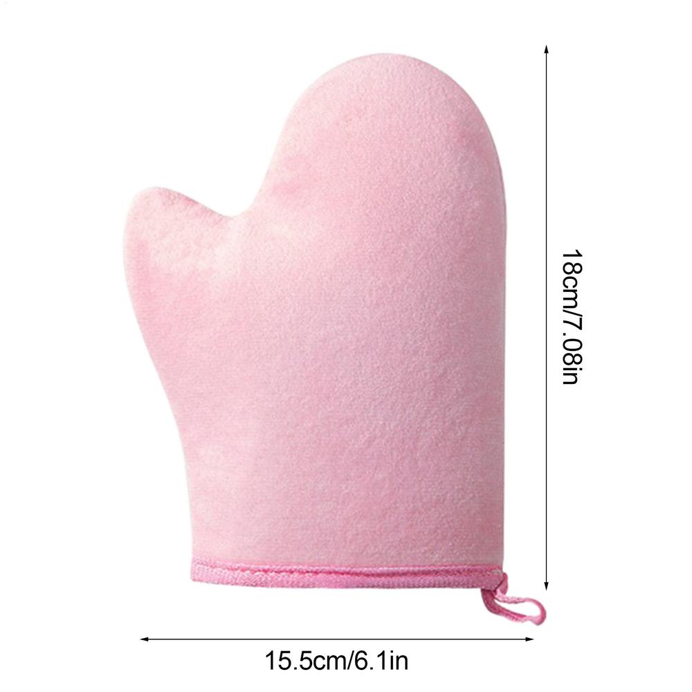 Self-Tanning Glove Tanning Body Lotion Mitt Reusable Machine Washable Applicator with Thumb Soft Tool Double-Sided Applicator