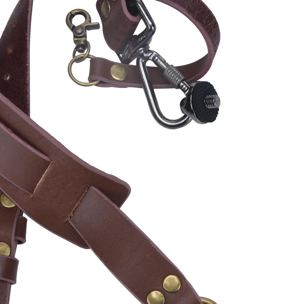 Verstellbarer Anti-Drop Rindsleder Kamera Schultergurt