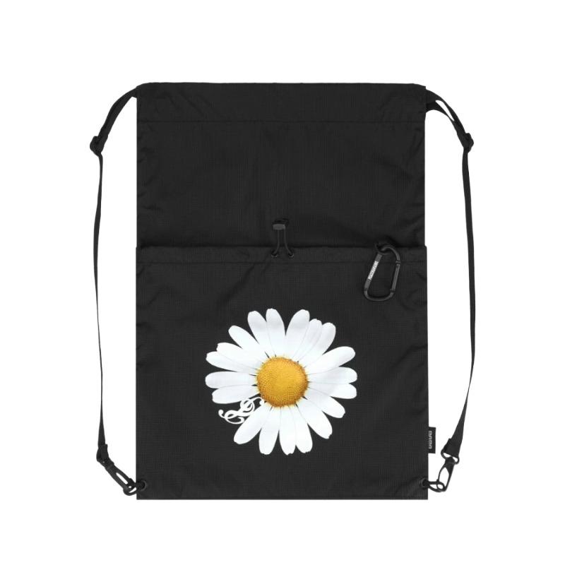 Peaceminusone x 2025 MAMA Awards Peacemamaone Drawstring Gym Sack – Streetwear Accessory (Black) 34cm (W) x 45cm (H) чёрный