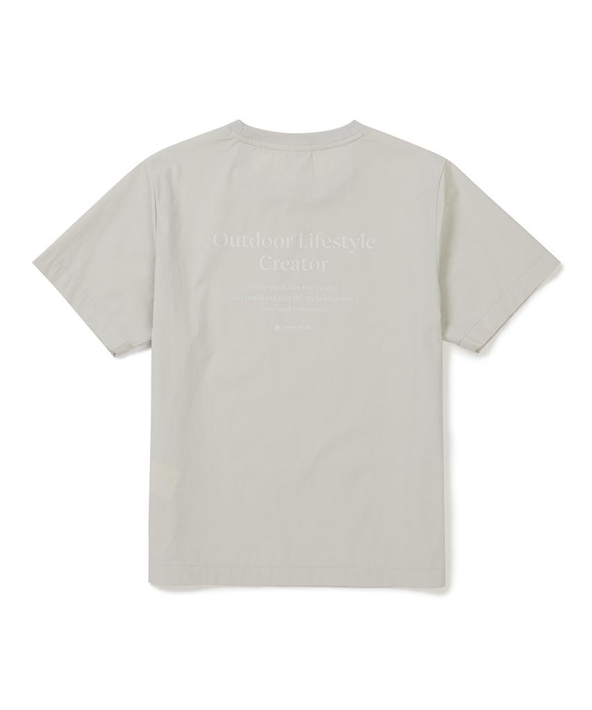 SNOWPEAK APPAREL Thin Tech Women'S Basic Short Sleeve T-Shirt (S25Mwsts33) Light Beige