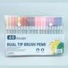 Double-Ended Fineliner & Soft Tip Watercolor Pen Set - Art Supplies for Children's Painting & Coloring