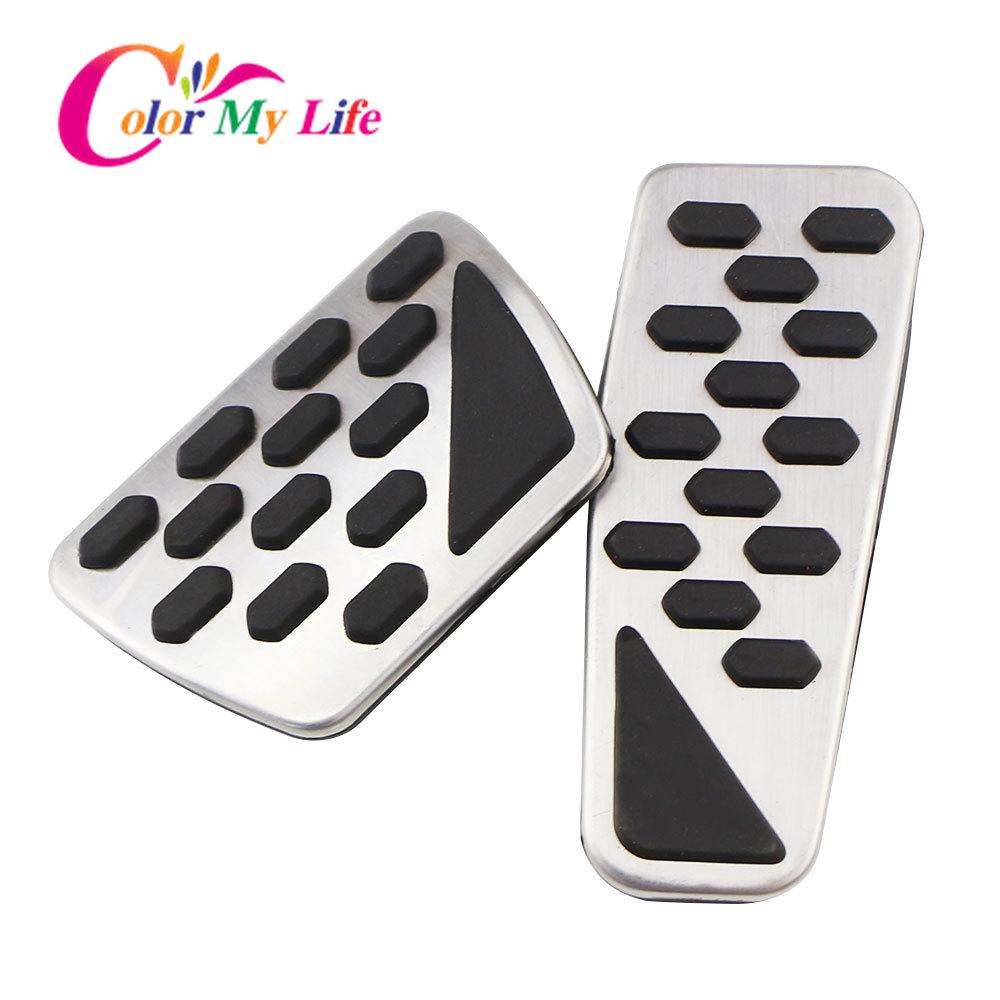 Stainless Steel Car Pedals for Jeep Wrangler JL 2018- 2022 Accelerator Brake Pedals AT Pedal Pads Cover