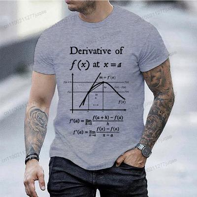 Funkcje Różniczkowalne Śmieszny T-shirt Matematyka Matma Nauczyciel Uniwersytecki Męski T-shirt Projekt Mody Ulica Męskie T-shirty Koszula