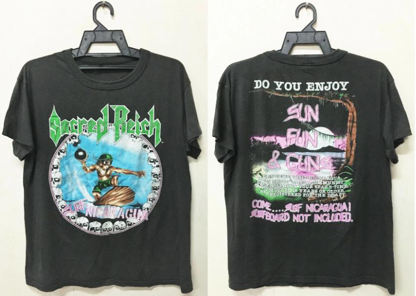 

VINTAGE 1988 SACRED REICH SURF NICARAGUA ROCK THRASH METAL TOUR CONCERT T-SHIRT Unisex T-Shirt S