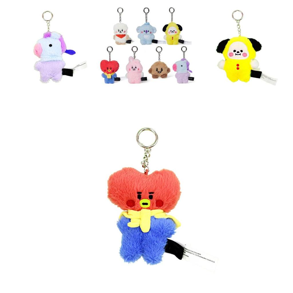 Bts Bt21 Plüschpuppe Schlüsselanhänger Entzückender Koreanischer Cartoon Charakter Anhänger
