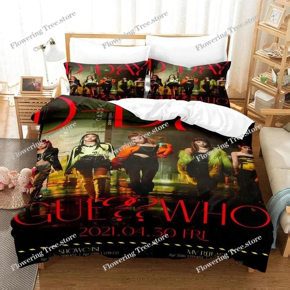 3D Printed Kpop Group Bedding Set Pillowcase ITZY Duvet Cover Double Twin Full Queen King Adult Kids Bedclothes Quilt Cover