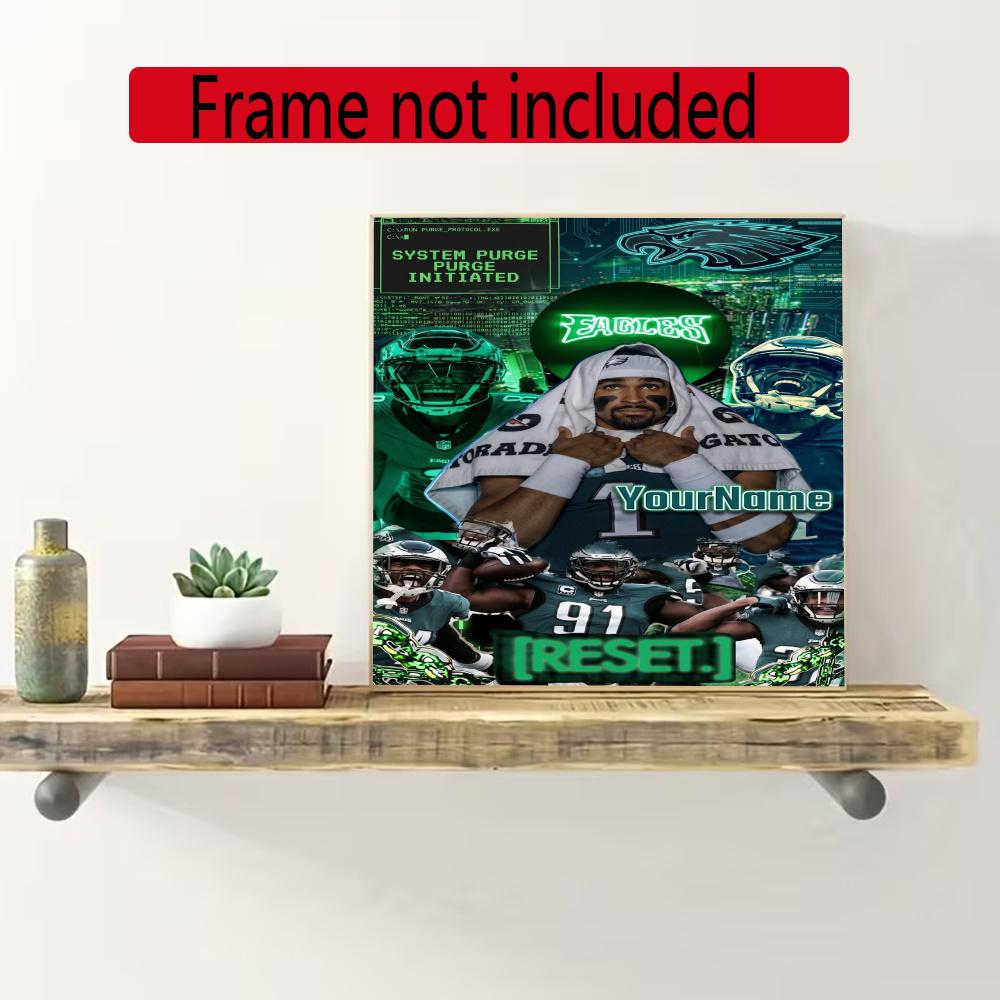 Philadelphia Eagles Personalized Name Diamond Paintings Mosaic Wall Round Diamond Art Painting Kits Embroidery Crystal Accessories Frameless