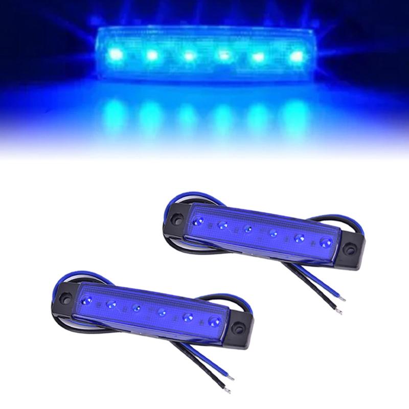 2Pcs Truck Led Side Light 12/24V For Car Auto Truck Lorry Trailer Side Marker Indicators Turn Signal Lights Tail Warning Lamp