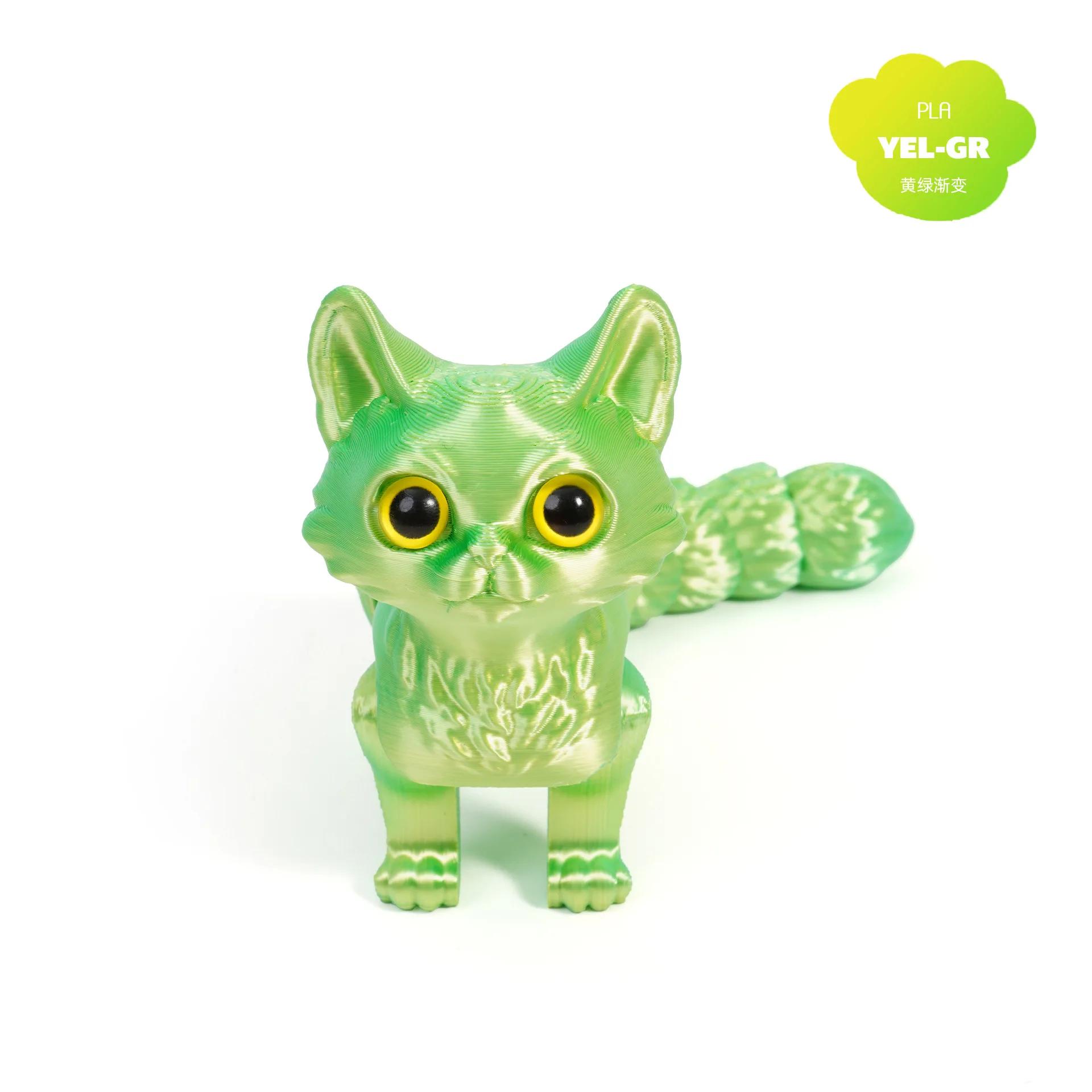 

3D Printed Realistic Mini Animals Toy Articulated Joints Cat Figurine Multi-Jointed Movable Home Decor Desktop Craft Ornament