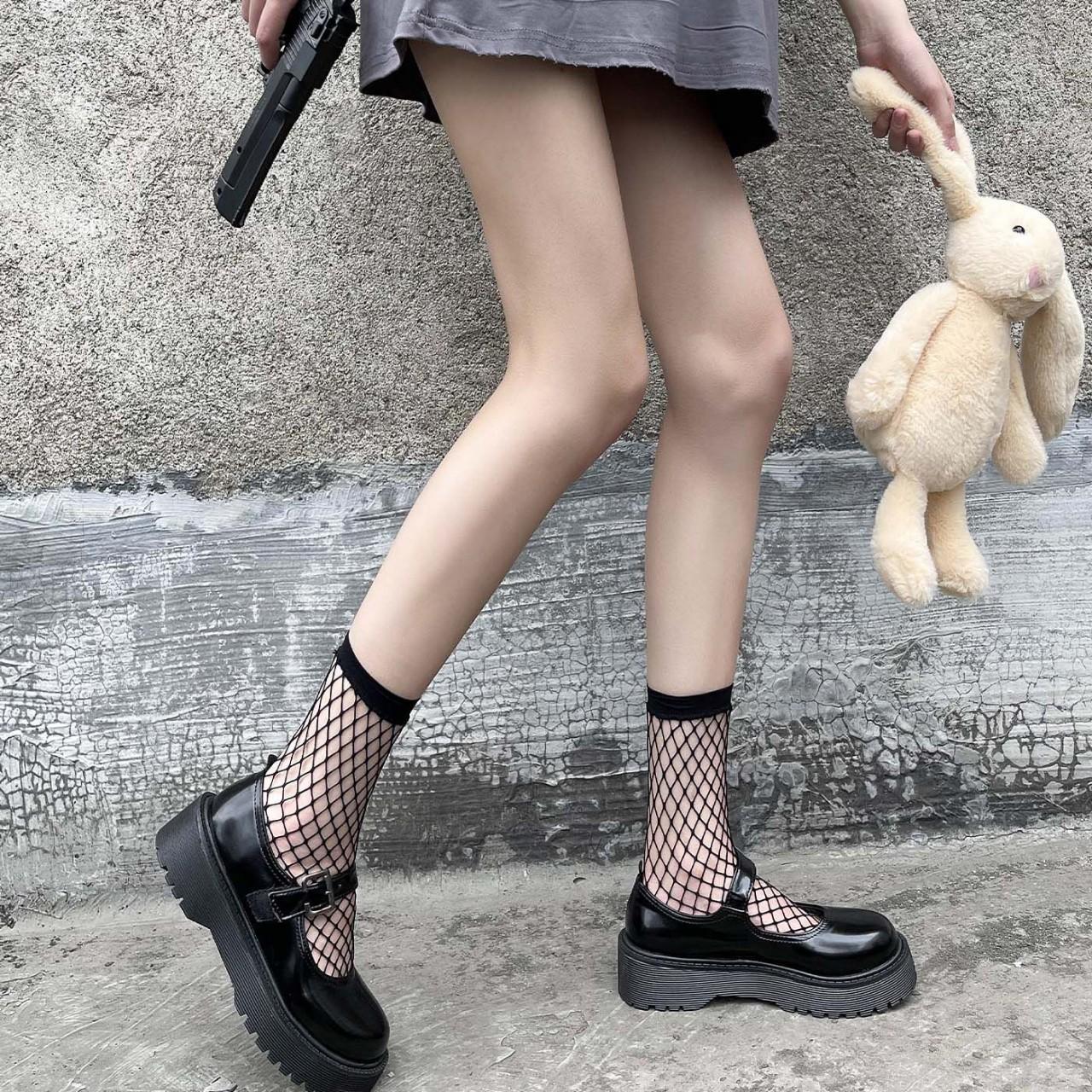 

Fishnet Socks Calf Socks Korean Fishnet Socks Medium Tube Mesh Socks Harajuku Short Fishnet Socks Japanese Short Tube Mesh Silk average size