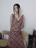 Deoenel Plaid Full Dress - [Brown]