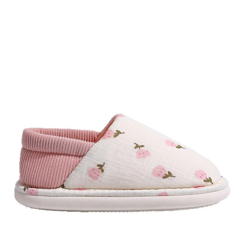 Women's Non-Slip Breathable Postpartum Home Slippers with Thick Sole - Comfortable, Warm, Heel-Covering Shoes for Autumn and Winter