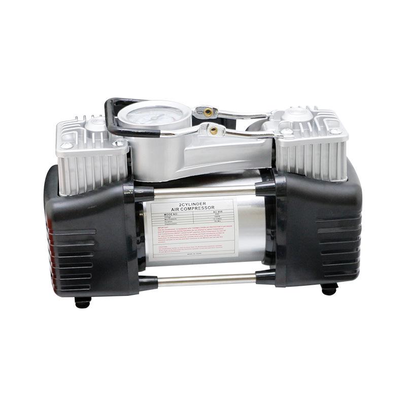 Dual Cylinder Metal Tire Inflatable Pump with 220V National Standard Plug
