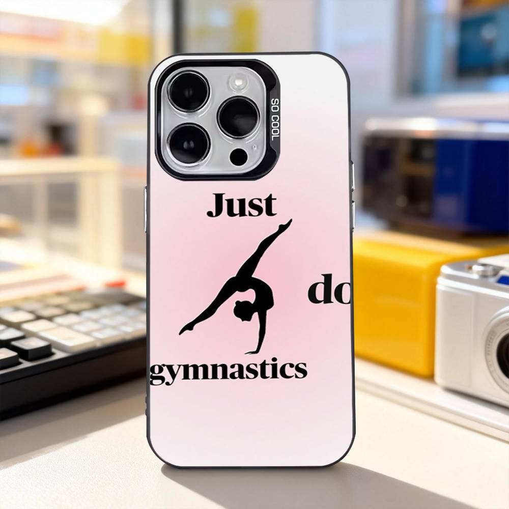 GYM Girl Gymnastic Phone Case For iPhone 17,16,15,14,13,12,11,Pro,XS,Max,Plus,Mini,SE4,E IMD Matte Black