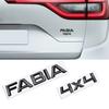 DDWO5 MetaL 3D Badge Logo Car Rear Trunk Body Sticker Letter Emblem For Skoda FABIA 4X4 Accessories Glossy Black Matte black