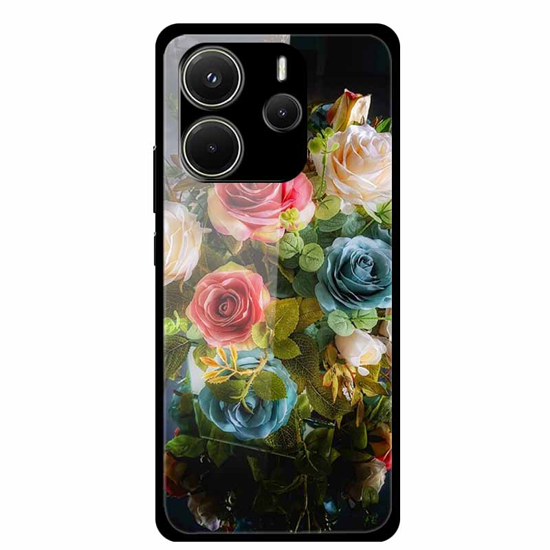 Case For Redmi Note 14 4G Case Note14 Coque Tempered Glass Hard Back Cover For Xiaomi Redmi Note 14 5G Phone Case Soft Bumper