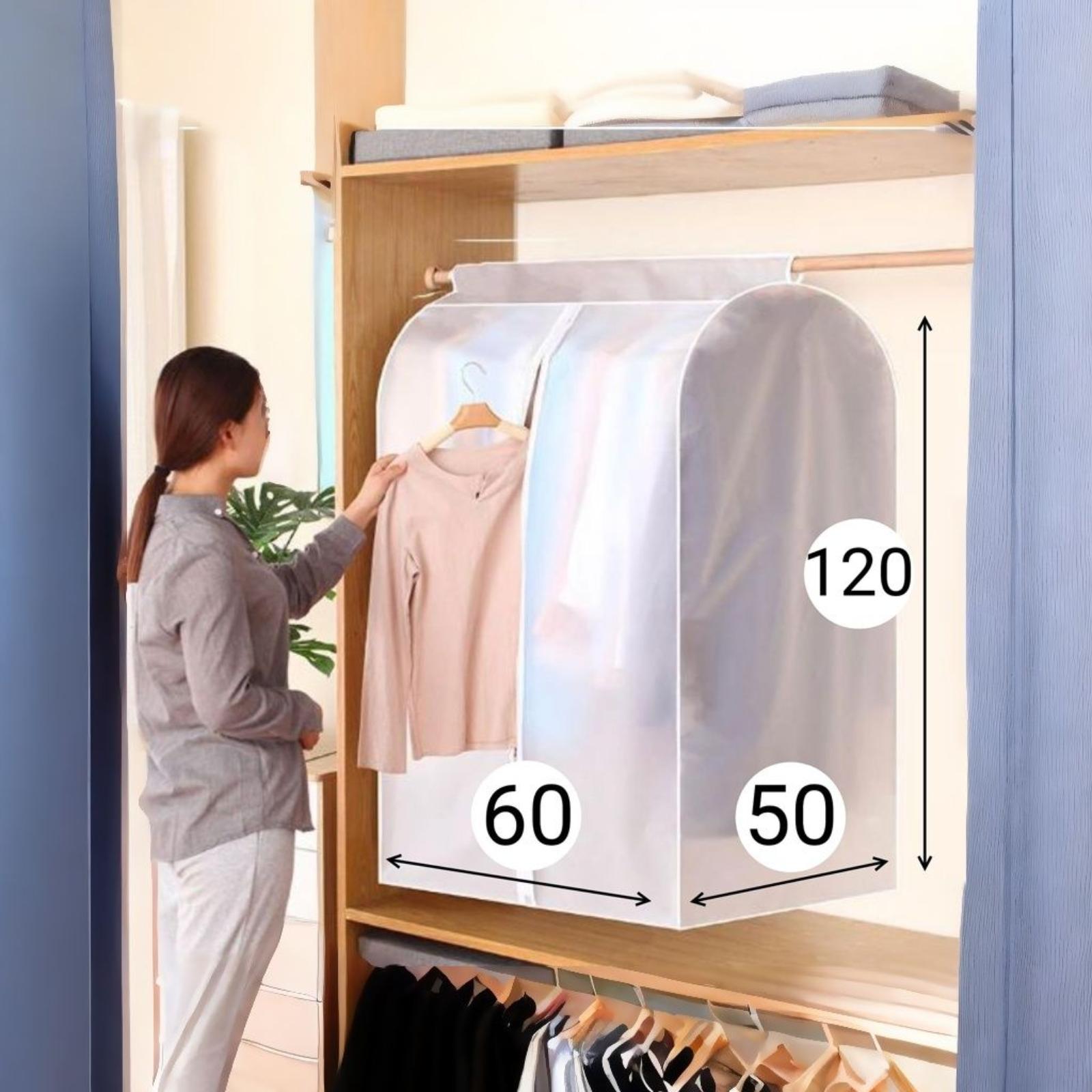 

Clothing Cover, Garment Cover,Fully Enclosed Thickened Bag For Down Clothing, Transparent One Size