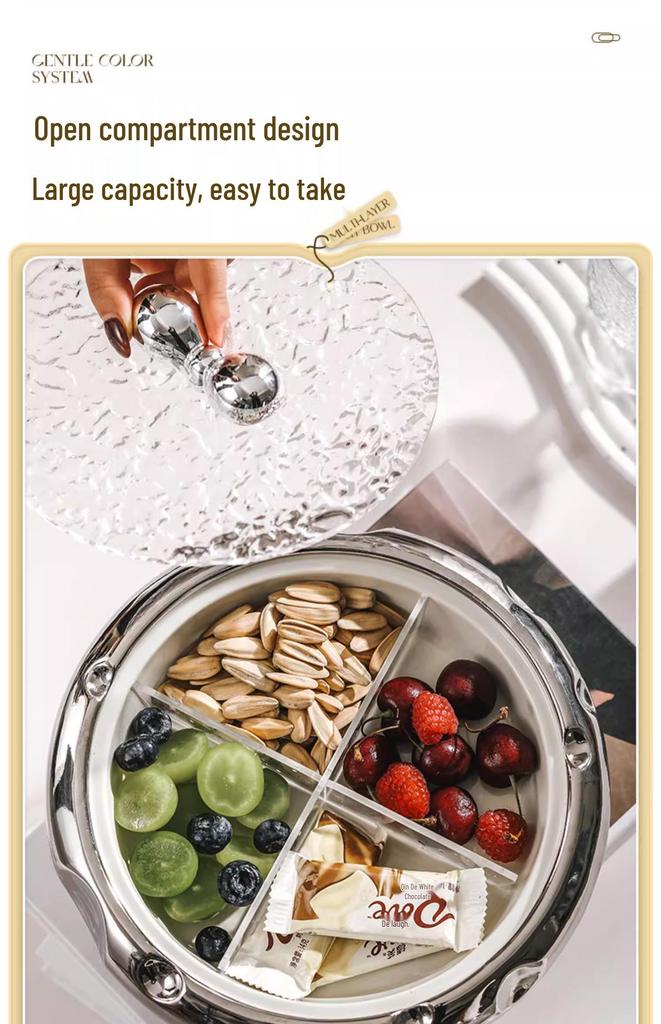 Luxury Fruit & Snack Plate for Living Room - High-End Candy Box & Basket