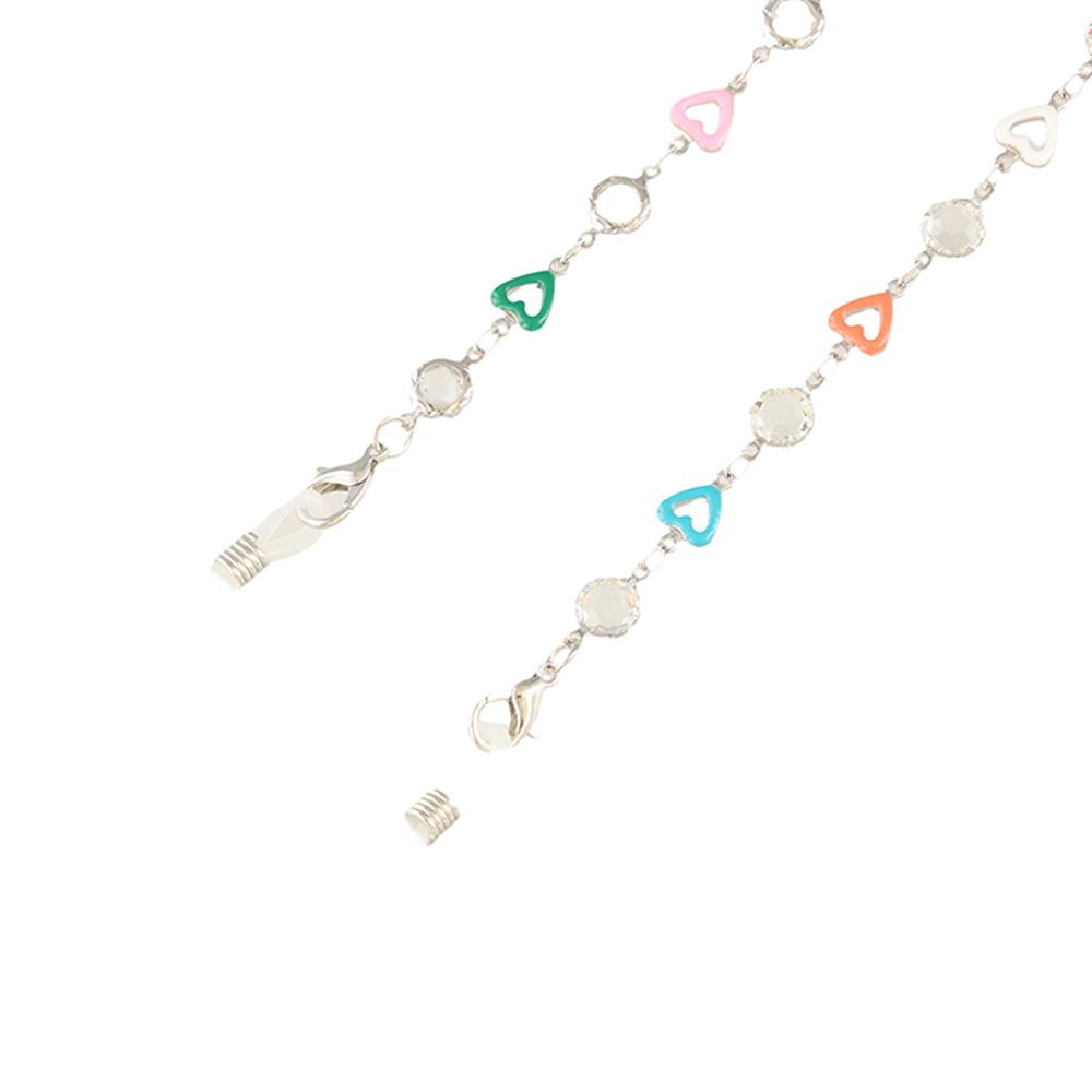 Rhinestone Sunglasses Chains Metal Chain Beads Eyeglass Lanyard Metal Glasses Chain  Women Girls