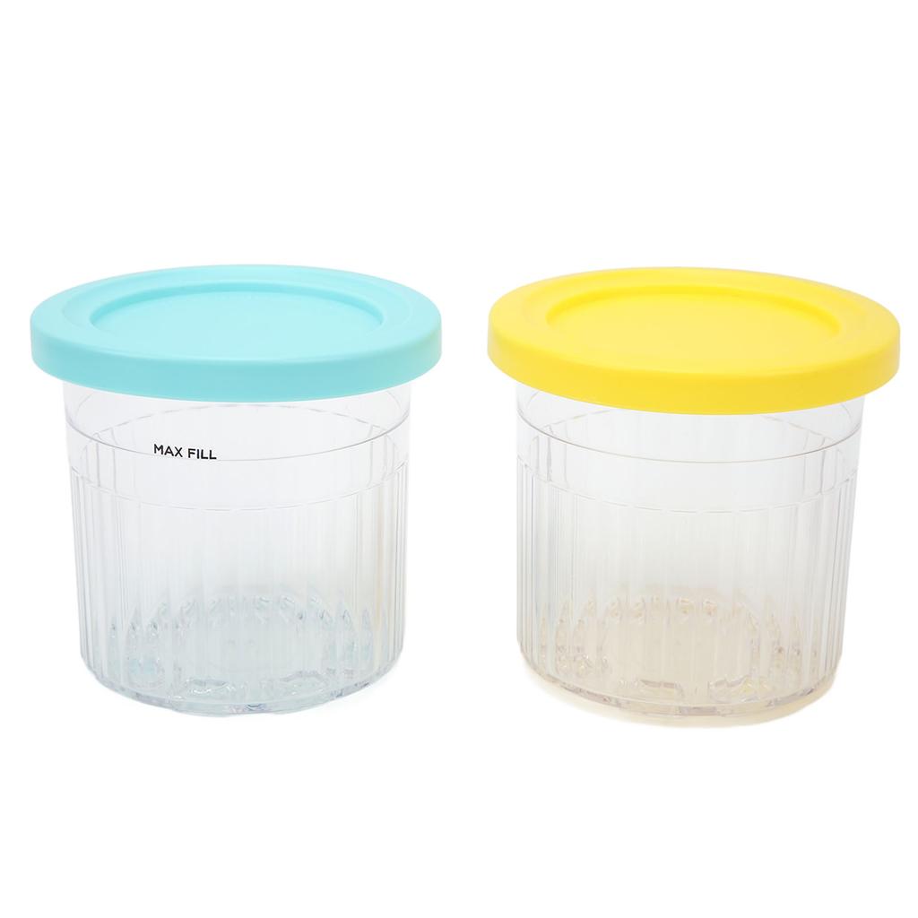 Eiscreme-Pintbehälter, 4 Stück, 600 ml, wiederverwendbare Gefrierbehälter für Lebensmittel, für NC299AMZ NC300s