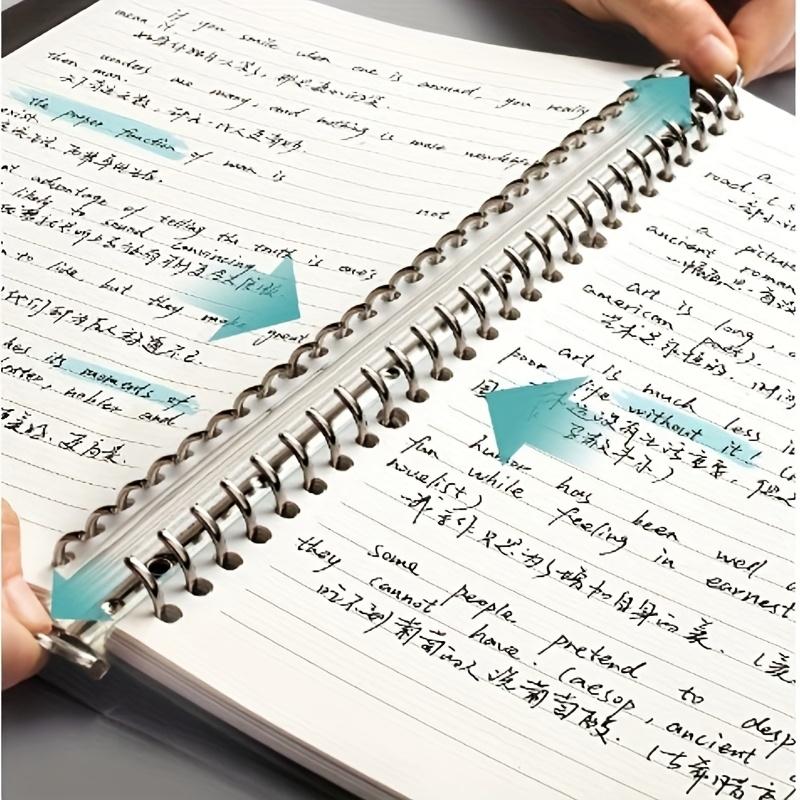 1pc Transparent Loose Leaf Binder - 5-Ring Adjustable A4 Notebook Organizer with Refillable Pages, Crystal Clear & Black Options