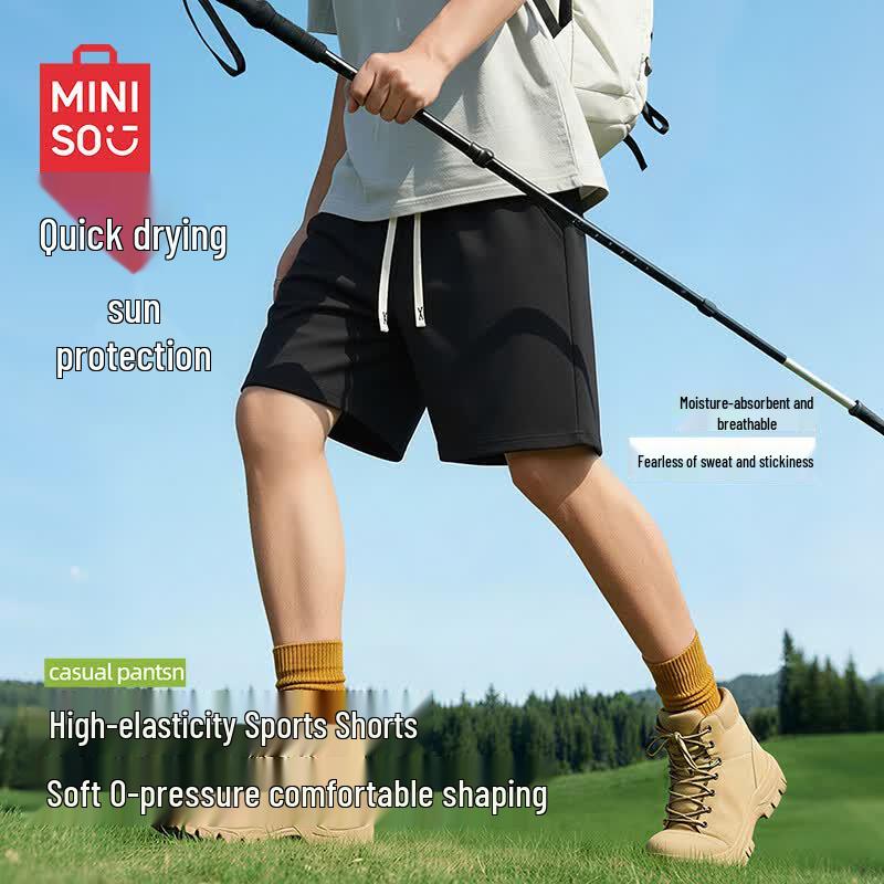 MINISO Men s Summer Quick-Dry Athletic Shorts L