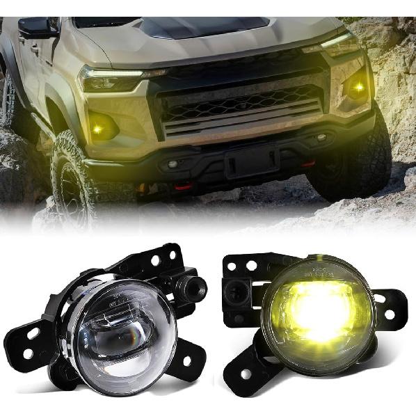 LED Fog Lights For Chevrolet Colorado 2023 2024 2025 Front Bumper Fog Lamp Fit For Silverado 2500HD Trailblazer GMC Canyon Yellow Light