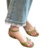 Sandały damskie w stylu retro na obcasie typu kitten heel, Nowe modne buty codzienne, Proste buty wsuwane.