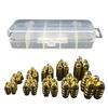 50Pcs/Set Copper Bullet Weights Fishing Sinkers In Plastic Fishing Accessories Tackle Box 1.8g/3.5g/5g/7g/10g Sinker Accessories