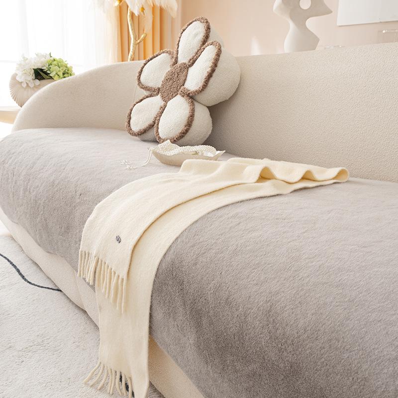 

Новый тип необычной диванной подушки, зимняя плюшевая утолщенная подушка, простой однотонный нестандартный чехол для дивана, ткань 70*70cm