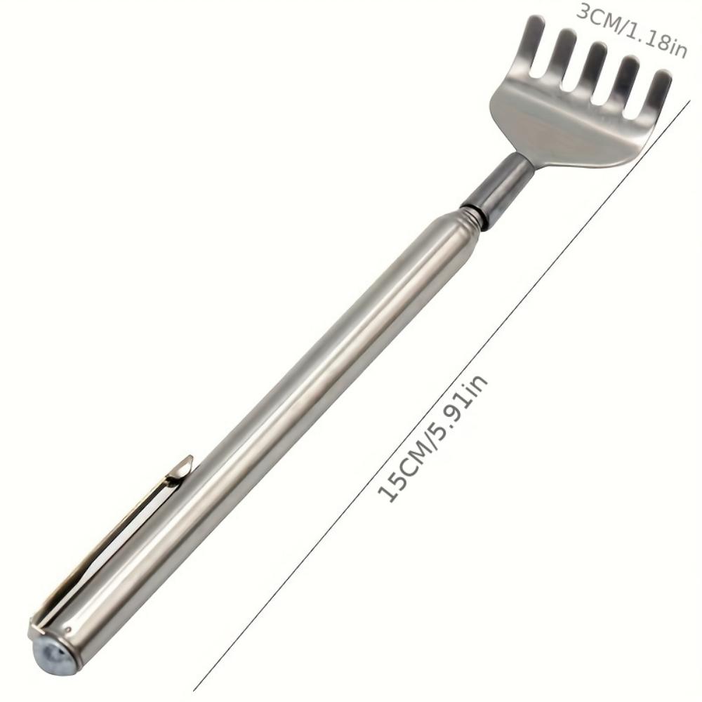 Retractable Back Scratcher, Stainless Steel Retractable Anti-itch Claw, Metal and PVC Material, Fragrance-free, Massage Tool for the Elderly