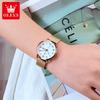 OLEVS Women's Watches Light Luxury Fashion Waterproof Stainless Steel Mesh Strap Original Quartz Wristwatch for Lady Luminous