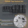ABMH-70500 Gängtappsockelset 8 st Använd med 1/4" & 3/8" fyrkantsfäste, Passar MCTI Standard gängtapp (1/2" & 1/8" NPT, Upp till 12 mm metrisk)