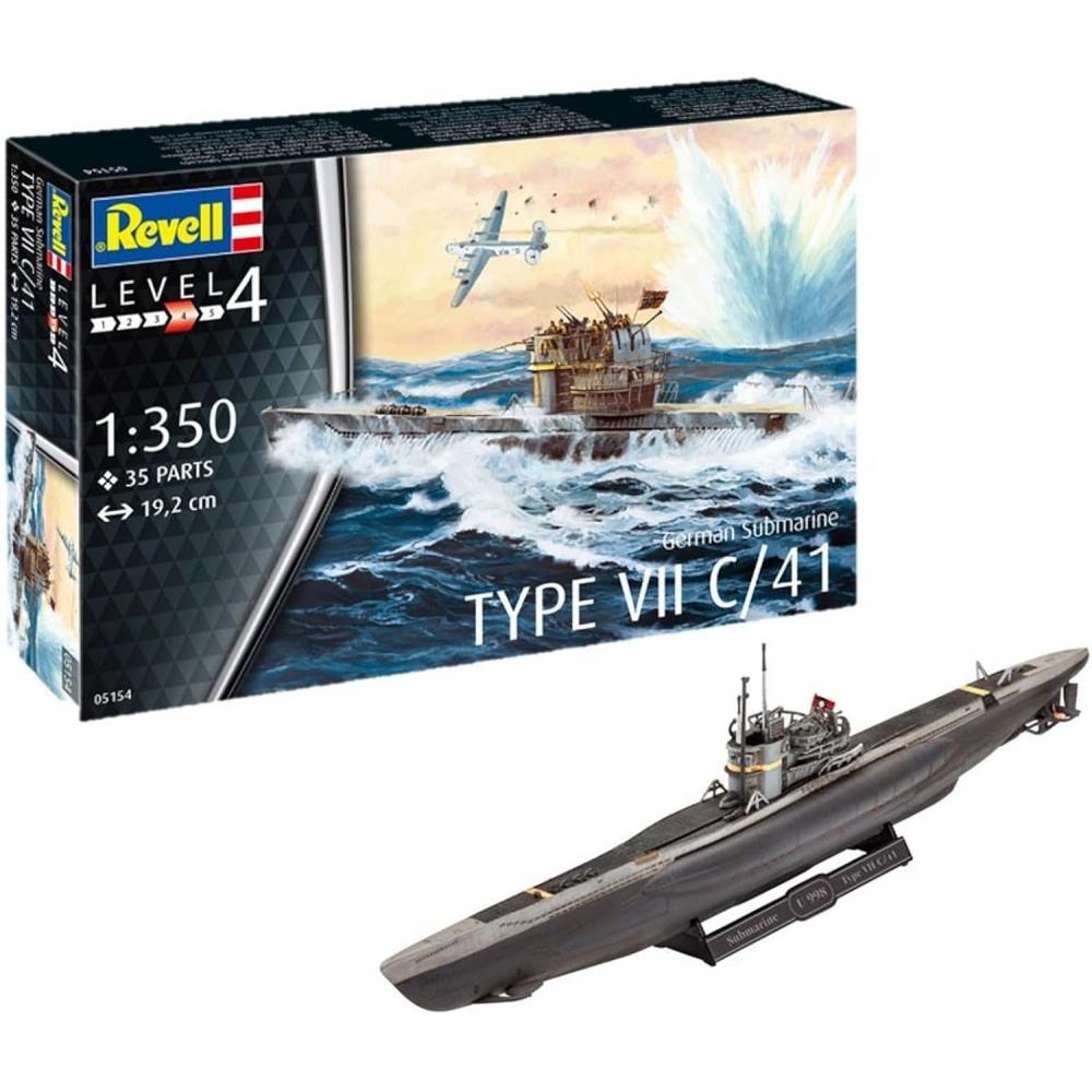 

German Level Revell 1 350 German Submarine Type 7 C 41 plastiC Model 05154