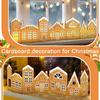 Weihnachts-Lebkuchenhaus Leuchtende Dekoration DIY Weihnachts-Lebkuchenhaus Karton-Set Mit LED-Lichterkette