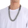 20MM Kalen Bright Cut Cuban Chain Chunky Necklace for Men 316L Stainless Steel Jewelry Trendy Rock Party Accessories Gold Color Gift
