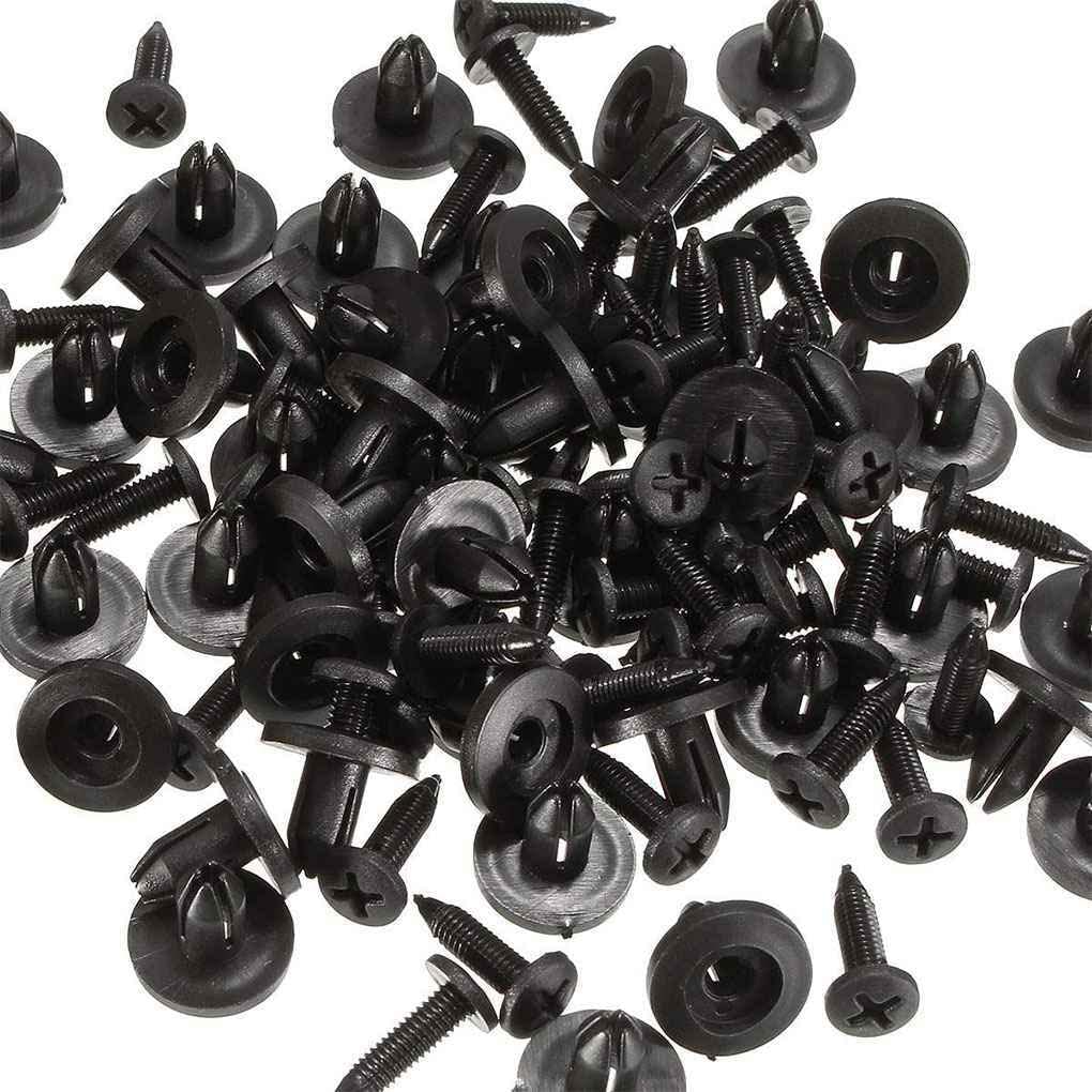 Generic 50 Universal Car Fender Retainers Plastic Clips Fasteners Rivets Fastening Push Pins Auto Accessories Pack