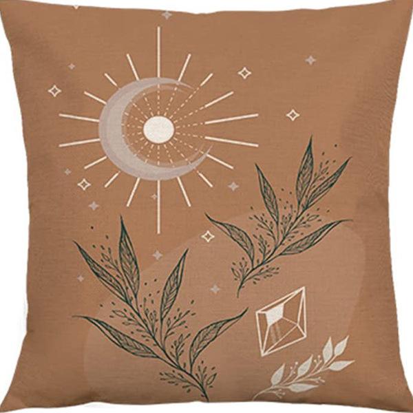 Tarot Printed Line Pillow Cover Moon Star Home Bedroom Sofa Pillow Cushion Cover