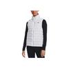 Under Armour Solid Color Logo Zip Collar Vest Women vests White 1372647-100