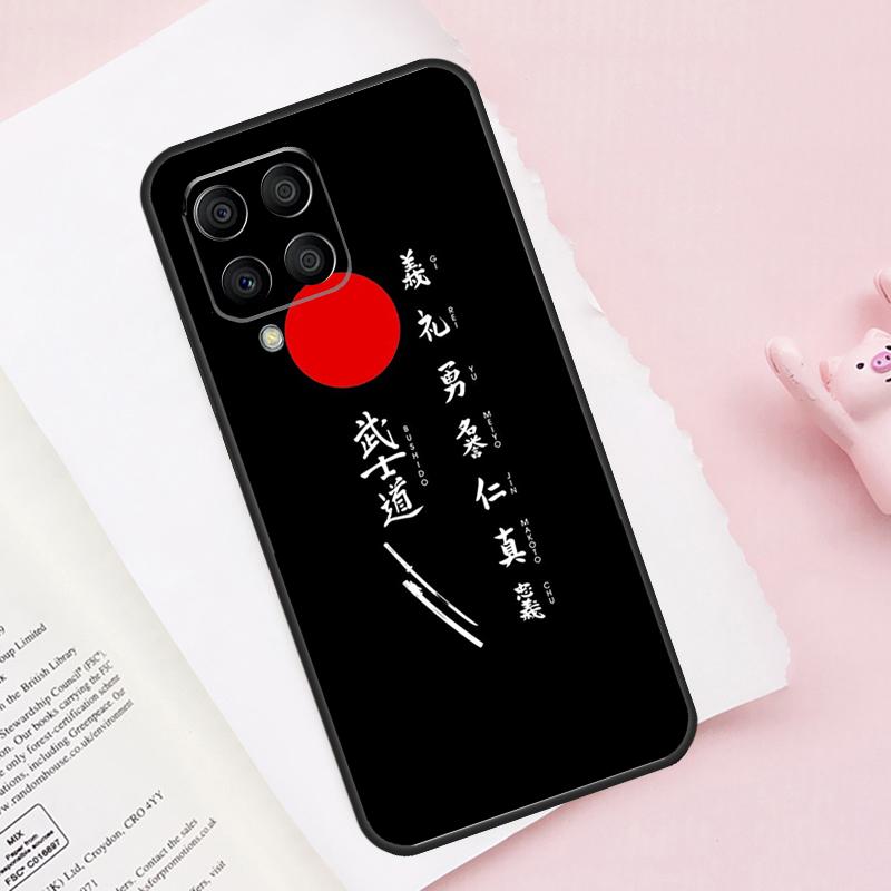Japanese Bushido Samurai Case For Samsung Galaxy M51 M55 M35 M15 M56 M36 M16 M06 M13 M33 M53 M12 M32 M52 M14 M34 M54