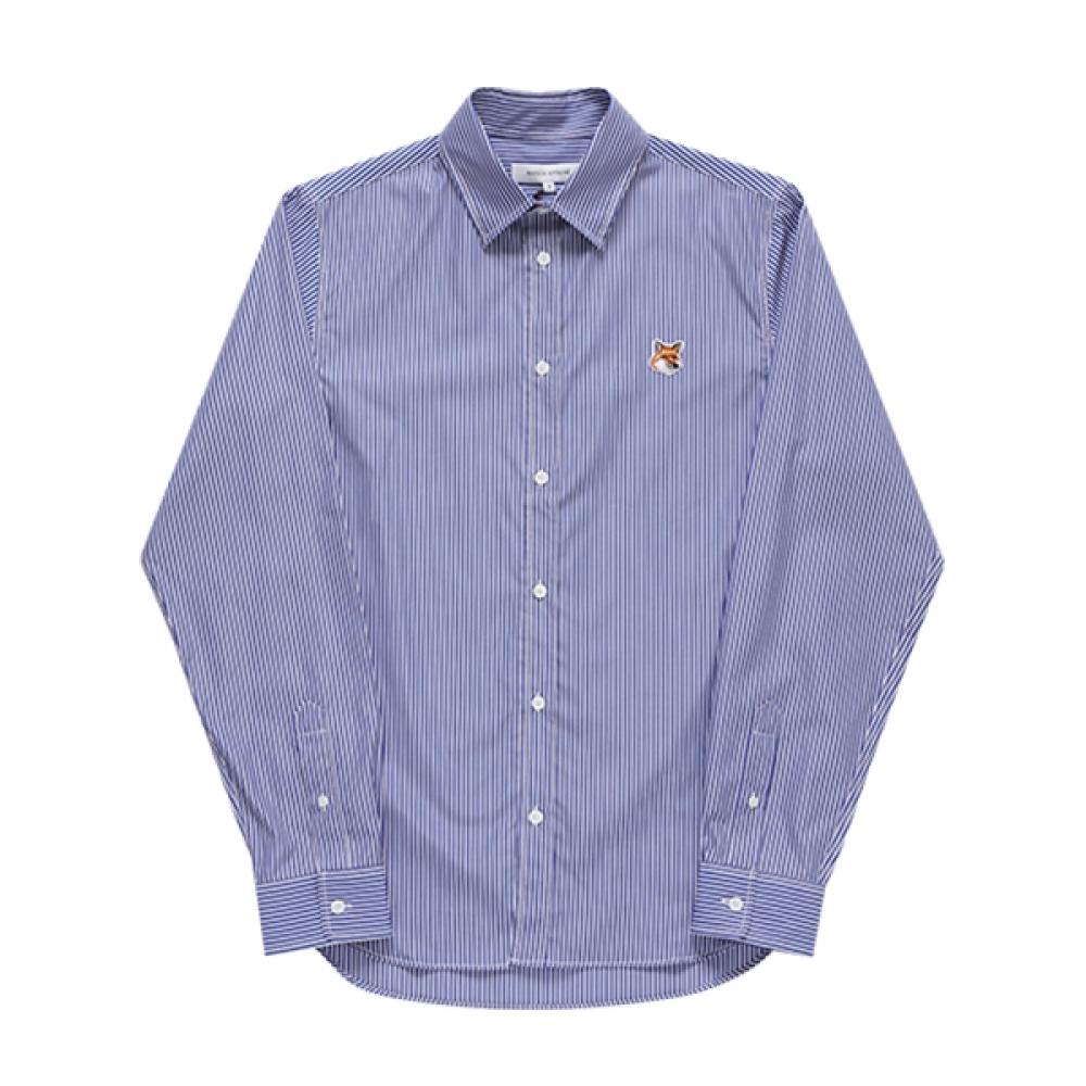 

Maison Kitsune Mm00411wc2046 S481 Fox Head Patch Striped Poplin Mens Shirt MM00411WC2046 S481 (39)