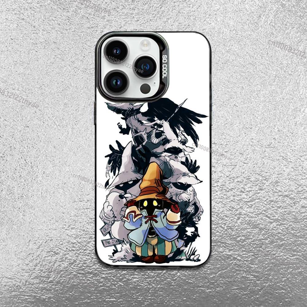 M-Moogle Final Fantasy Vivi Phone Case For iPhone 17,16,Pro,Max,e,15,14,Plus,13,12,Mini,11, Matte Colored Silver Luxury Cover