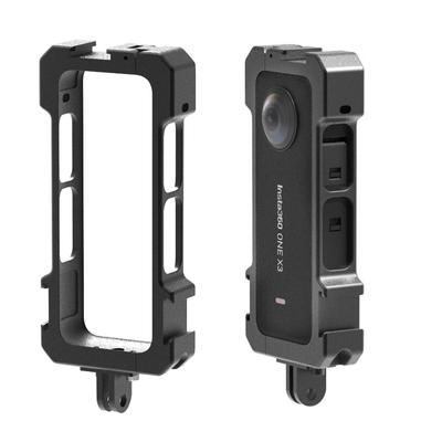 Jaula para cámara con marco protector de aleación de aluminio CNC compatible con cámara de acción panorámica Insta360 X3