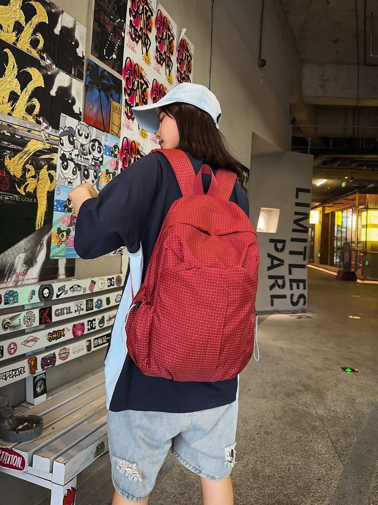 Schoolbag New Outdoor Backpack Men's and Women's School Bags Junior High School College Students Niche Travel Light Backpack Commuter Computer 