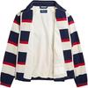 Polo Ralph Lauren Jacke FW24 Gestreiftes Patchwork Reißverschluss Langarm Kinderjacken Blau Weiß 323956099-001